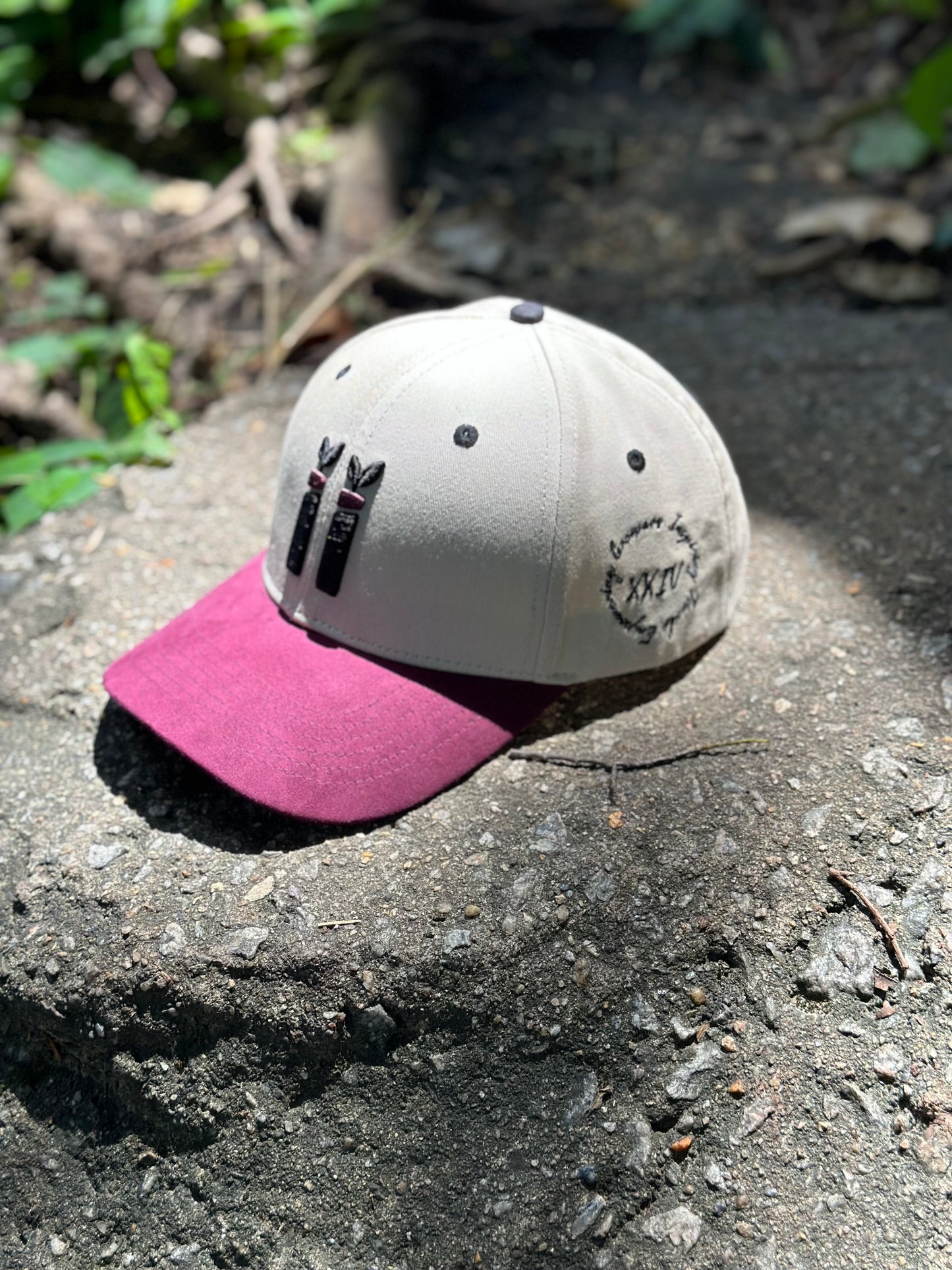 Designed by Growers II Hat (Purple and Cream)