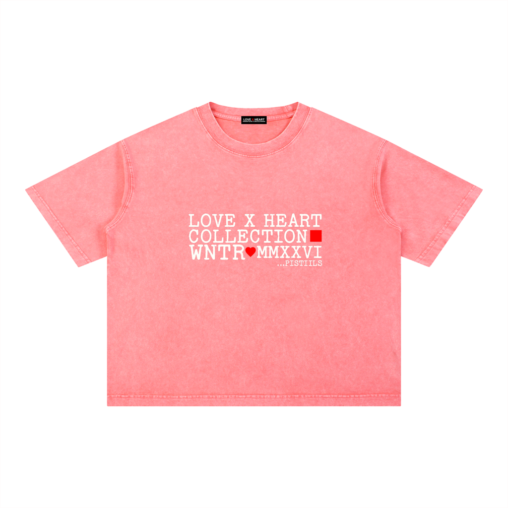 LOVE X HEART BOXY TEE