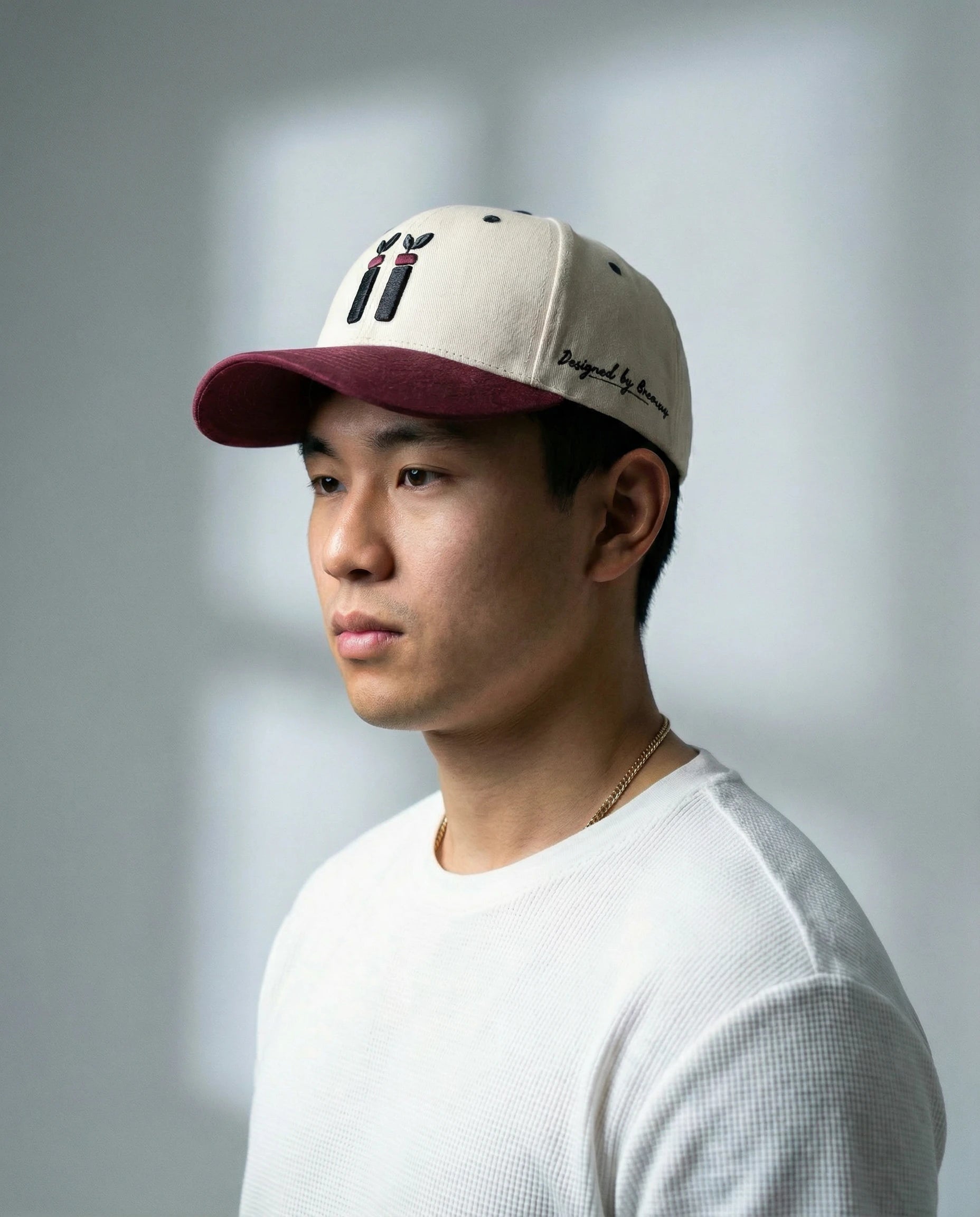 Designed by Growers II Hat (Purple and Cream)