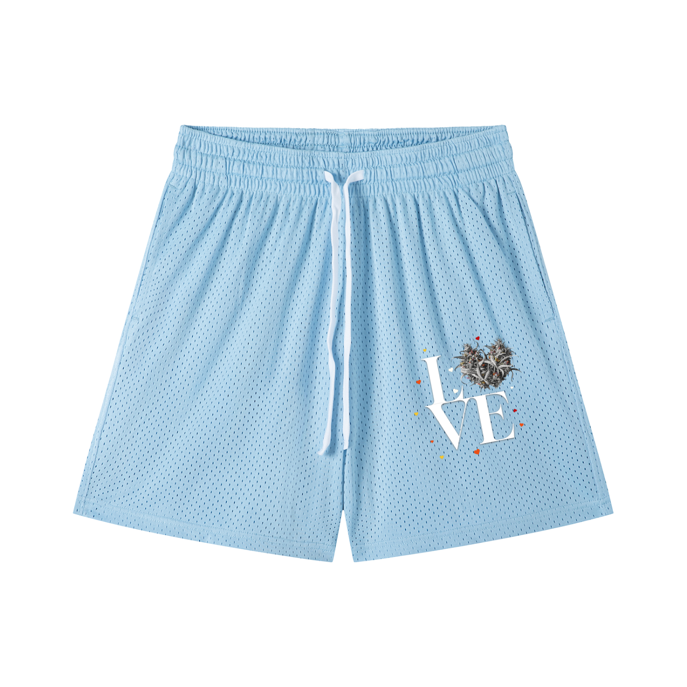 Mesh Drawstring Shorts