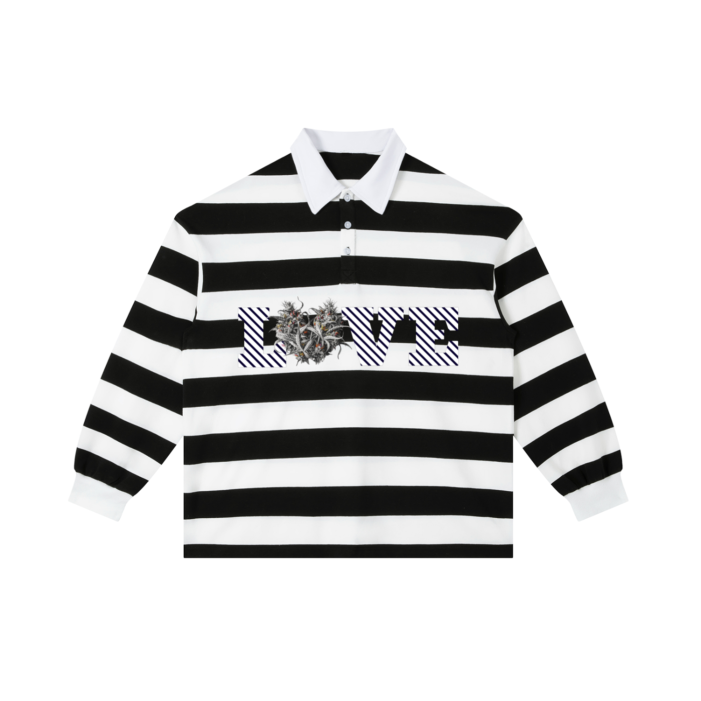 Color Block Stripe Polo Shirt