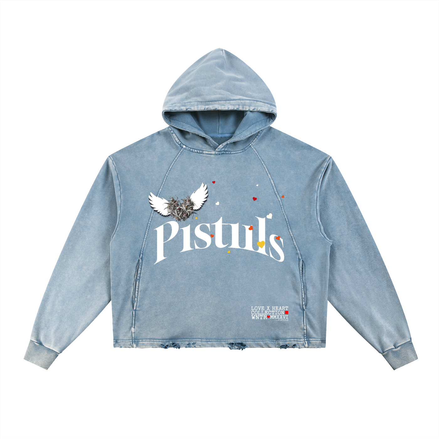 Vintage Washed Frayed-Hem Hoodie