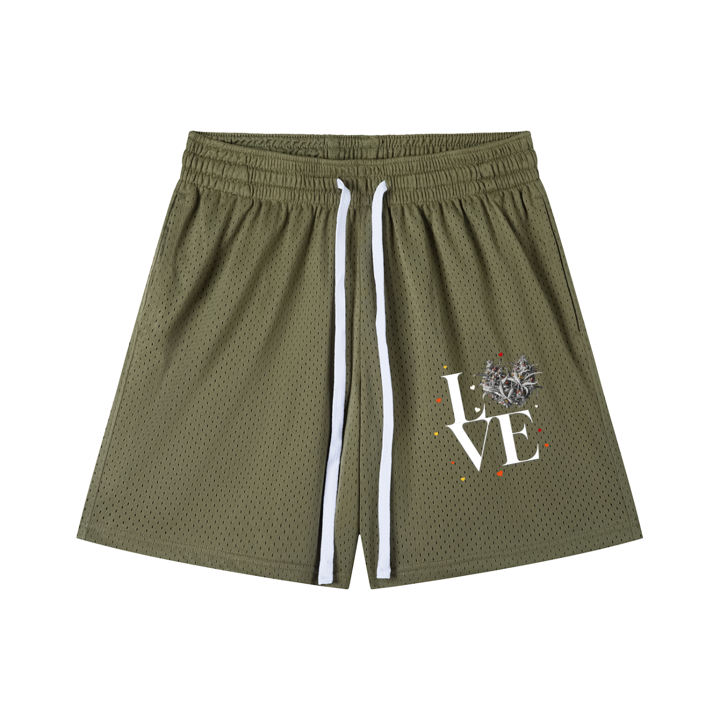Mesh Drawstring Shorts